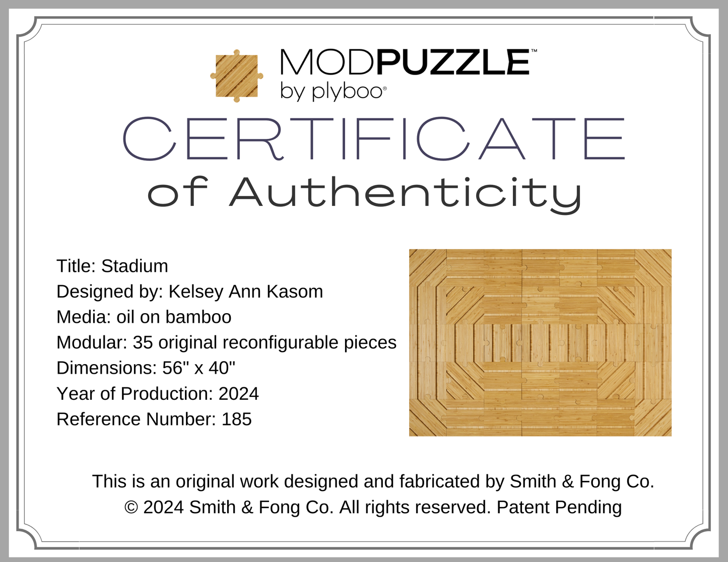 Stadium Certificate