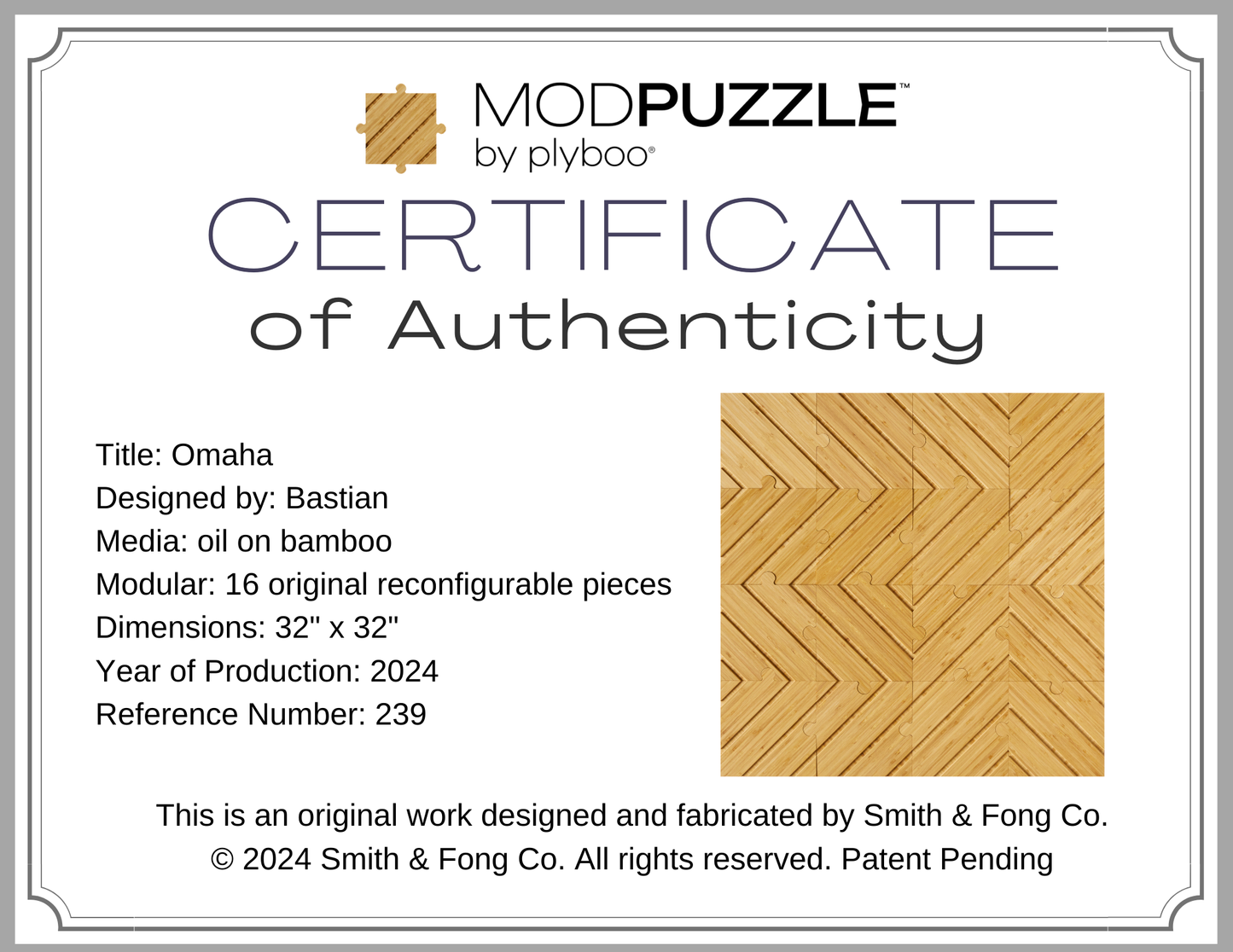 Omaha Certificate